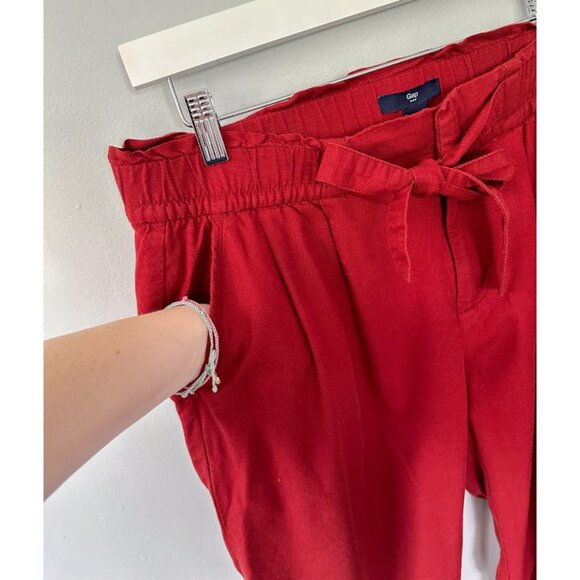Gap Burnt Orange Paper Bag Pants - Picture 8 of 11